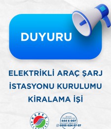 9 Adet Tesiste Elektrikli Araç Şarj İstasyonu Kurulumu, Yer Tahsisi ve Hasılat Paylaşımlı Kiralama İşi