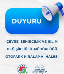 T.C. ANTALYA ÇEVRE, ŞEHİRCİLİK VE İKLİM DEĞİŞİKLİĞİ İL MÜDÜRLÜĞÜ OTOPARK KİRALAMA İHALESİ