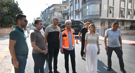 Kocagöz, asfalt çalışmalarını yerinde inceledi