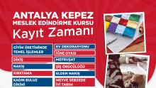 Antalya Kepez Meslek Edindirme Kursları’na yeni dönem kayıtları başladı  