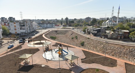 Şelale Mahallesi’nde drenaj hattı çevresine yeşil doku  