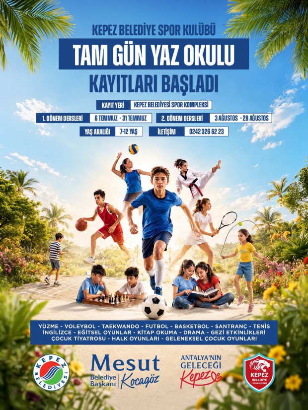 Kepez’de yaz tatili eğlence ve eğitimle buluşuyor